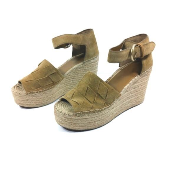 SS1601 GUC Marc Fisher Espadrille Platform Sandals size 11M - Picture 5 of 10